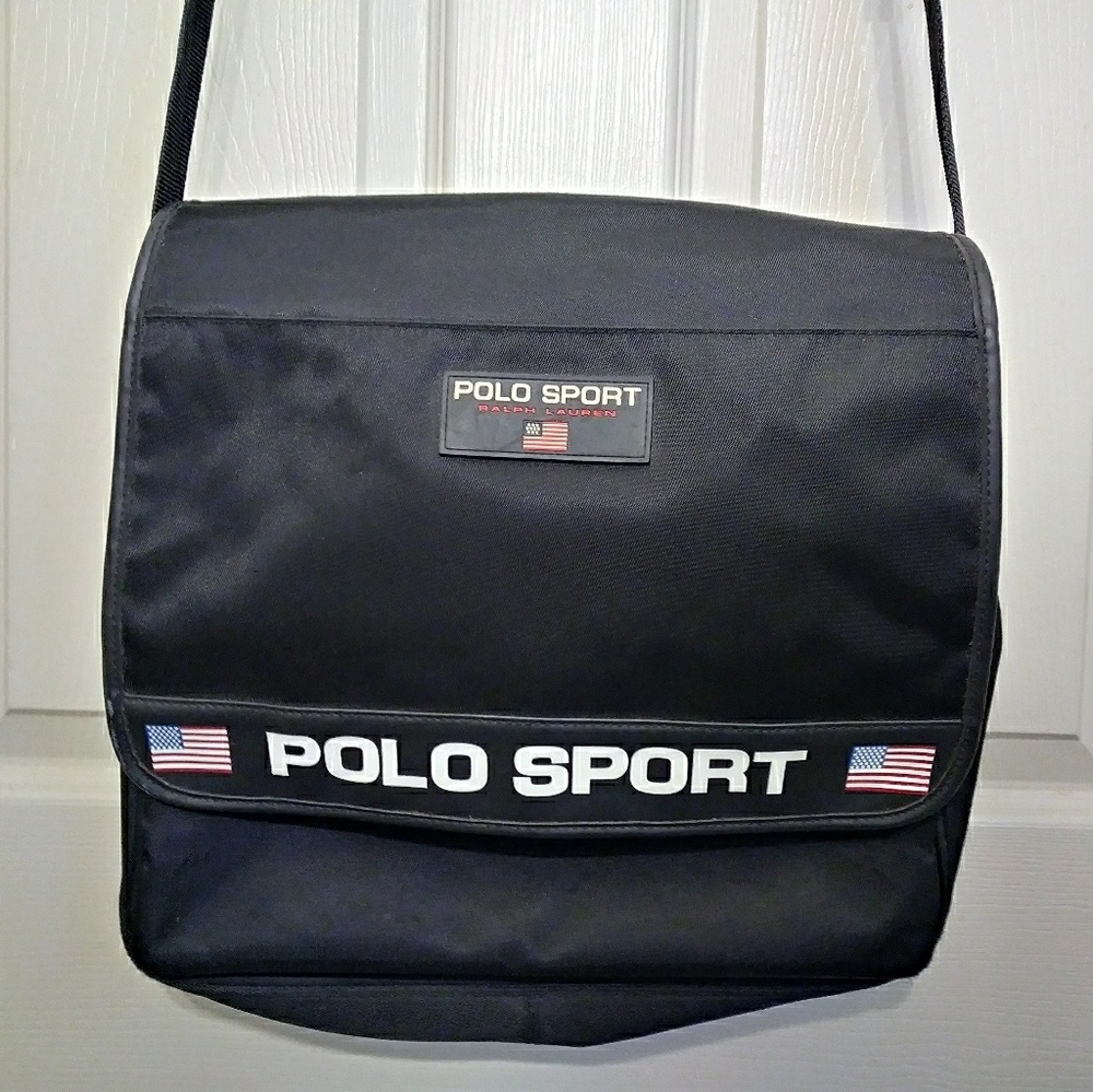 Vintage 90's Polo Sport Messenger Bag Large